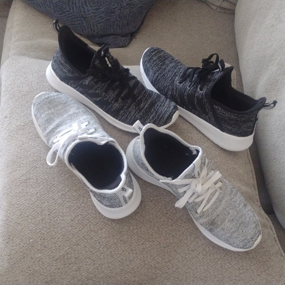 2 pair of Adidas Women 9 sneakers